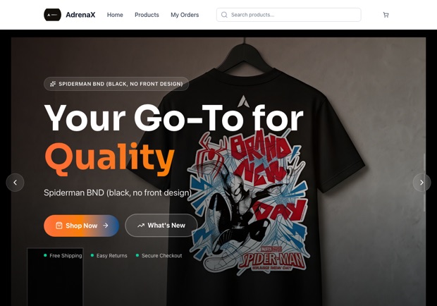 AdrenaX — a real handmade shop running on oBizee