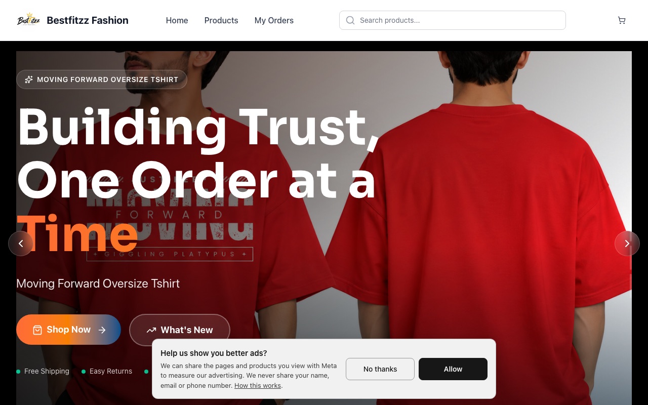 Bestfitzz Fashion — a real clothing shop running on oBizee