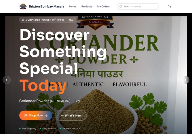 Brixton Bombay Masala — a real food shop running on oBizee