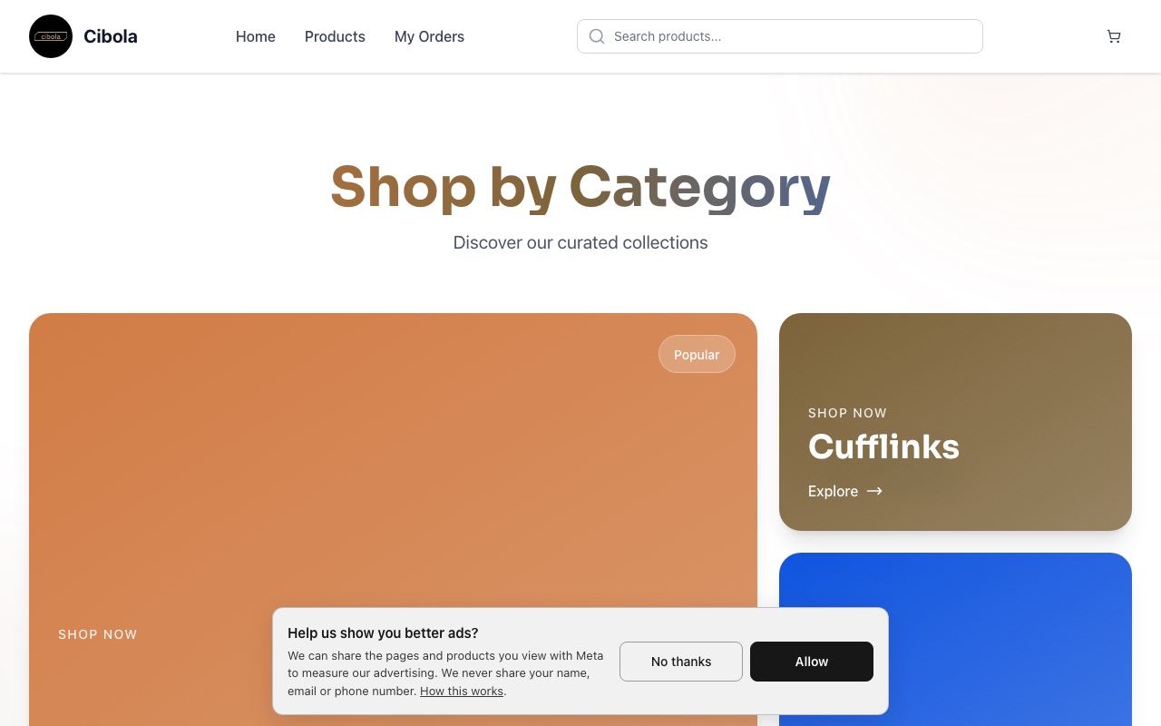 Cibola — a real stationery & art shop running on oBizee