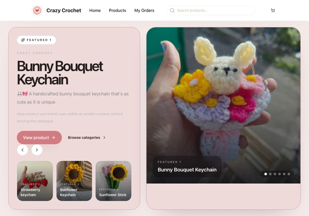 Crazy Crochet — a real crochet & handmade shop running on oBizee