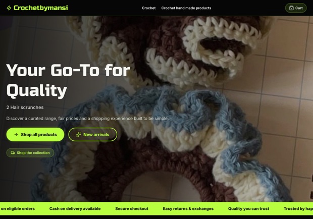 Crochetbymansi — a real crochet & handmade shop running on oBizee