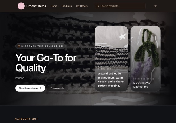 Crochet Items — a real crochet & handmade shop running on oBizee