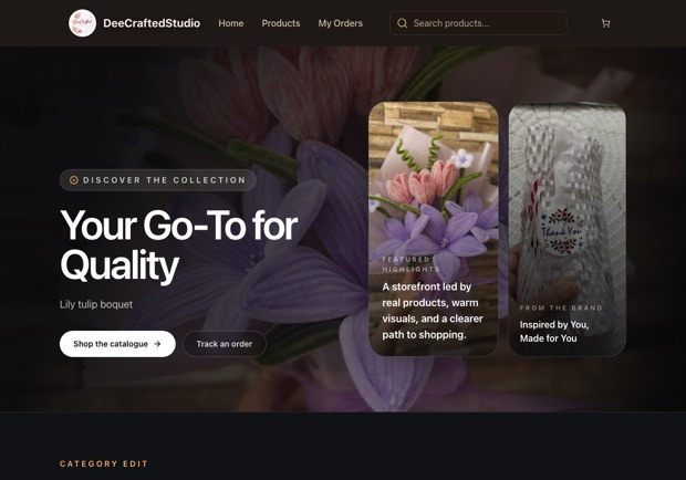 DeeCraftedStudio — a real stationery & art shop running on oBizee