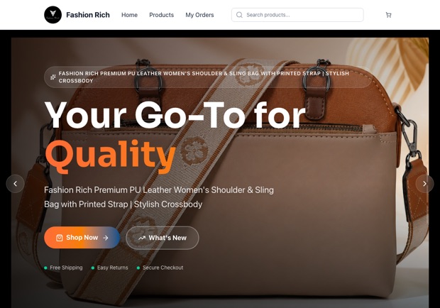 Fashion Rich — a real handmade shop running on oBizee