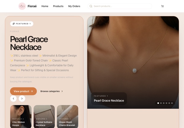 Fioraé — a real handmade shop running on oBizee