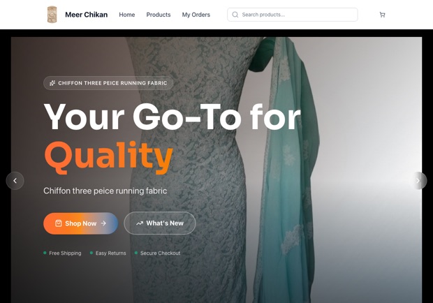 Meer Chikan — a real clothing shop running on oBizee