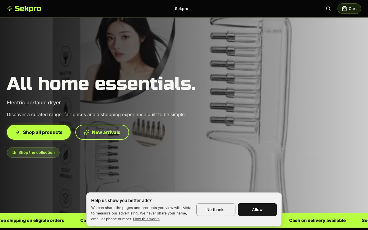 Sekpro — a real handmade shop running on oBizee
