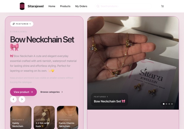 Sitarajewel — a real jewellery shop running on oBizee